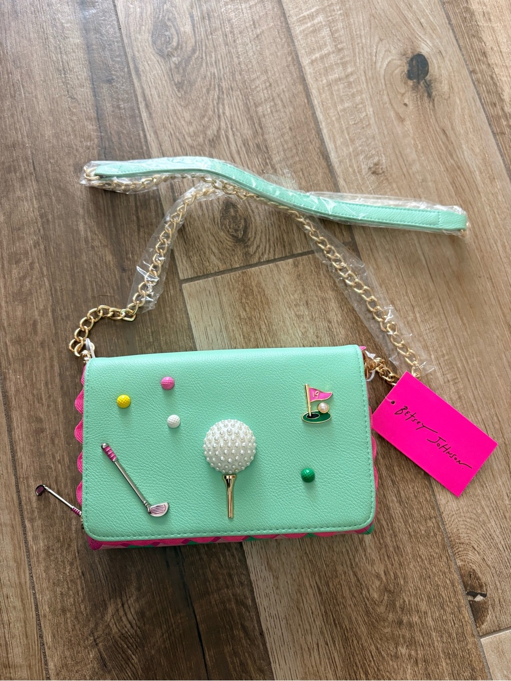 Gone Clubbing - Betsey Johnson golf crossbody purse nwt ⛳️